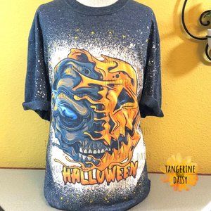 NEW ADULT UNISEX LARGE Handmade "Halloween Dual Scary" Tee